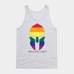 Rainbow Spartan Helmet Tank Top